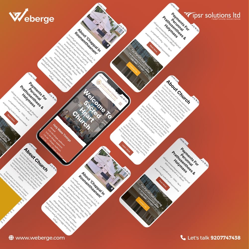 WebergeIndia's tweet photo. Weberge India proudly presents another successful project – the website for Sacred Heart Church, Chethipuzha.
Crafted by our expert team, the site ensures a seamless navigation experience for both visitors and members.
https://t.co/2EO1PRWwPH https://t.co/qYYaLEXms1