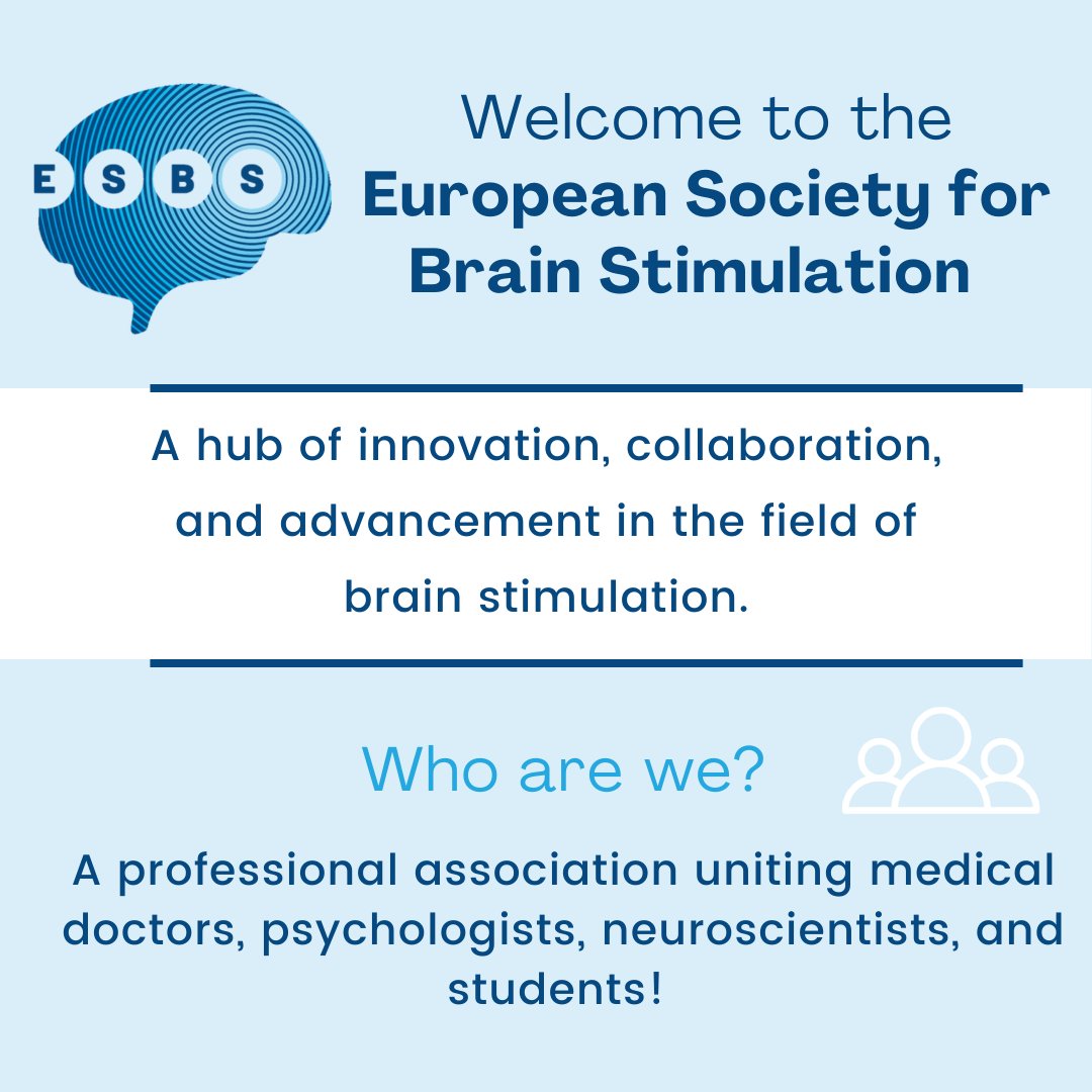 Welcome to the European Society for Brain Stimulation! Want to become a member? Go visit brain-stimulation.eu #ESBS #BrainStimulation #MentalHealth 1/4 🧵