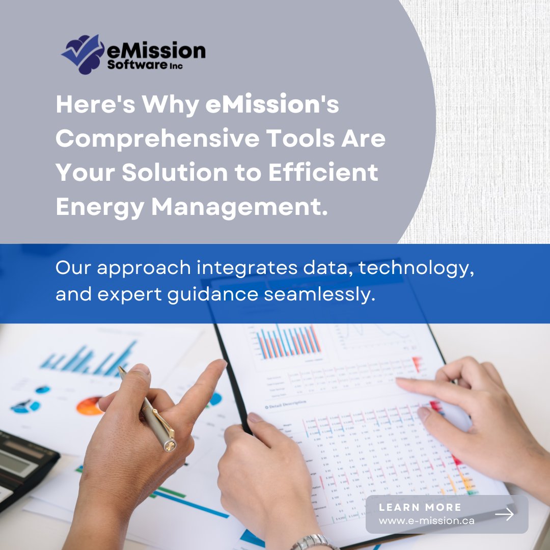 Discover eMission's holistic sustainability solution! 🌿 Advanced tools, personalized reporting, industry modules, and expert guidance for effortless emissions management. Connect with us: e-mission.ca/products/ #Sustainability #EmissionsManagement