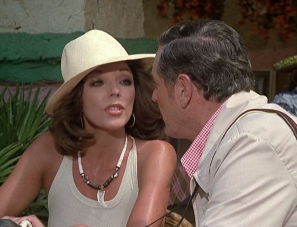 Joan Collins shows up in the 1977 episodes MURDER ON VOODOO ISLAND. It's a 2 parter! #StarskyAndHutch
