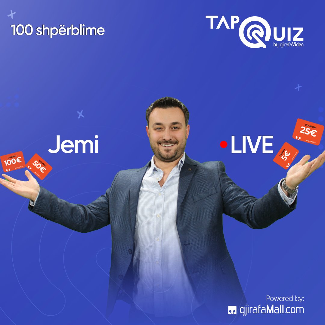 TapQuiz po fillon 👉🏻 gj.al/tapquiz-12-01-…

Keni edhe 10 minuta kohë për t'u regjistruar ❗