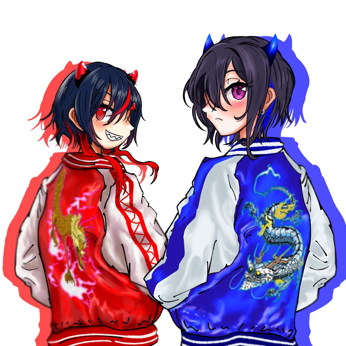 sigel_tiga's tweet photo. スカジャン
#Eちき #一ノ瀬の絵 https://t.co/6IpSMreoQJ