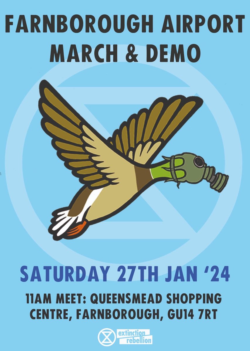 Farnborough Airport plans a huge expansion , doubling the number of private jet flights .

<a href="/XRebellionUK/">Extinction Rebellion UK 🌍</a> are joining <a href="/FarnboroughNG/">Farnborough Noise Group</a> &amp; other groups to protest this absurdity in a climate crisis on Saturday 27th January – join in at fb.me/e/89HbHdEix