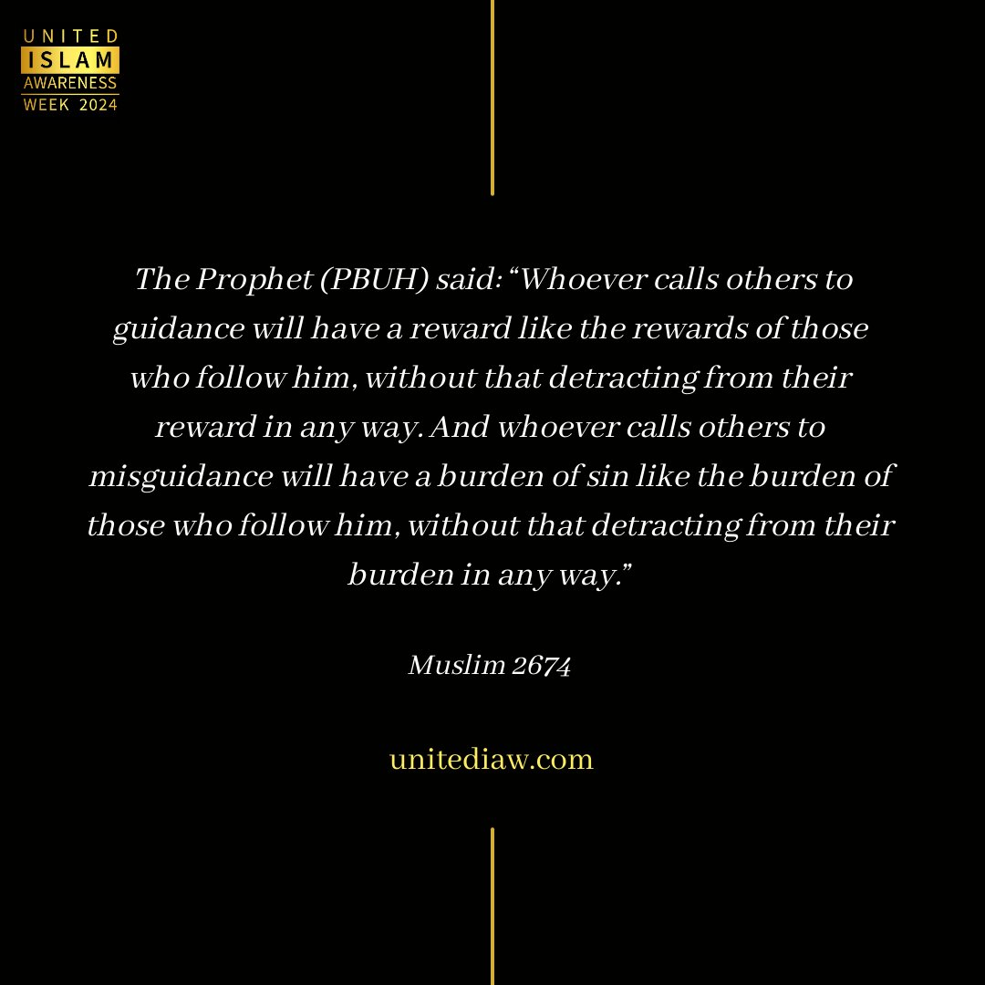 UnitedIaw's tweet photo. One of the best parts about participating in daw'ah efforts is that the amount of blessings and reward associated with it alhamdulillah! 
 
#unitediaw #unitedislamawarenessweek #islamawarenessweek #islamophobia #dawah #uiaw2024 https://t.co/Gq8Ey05mNE