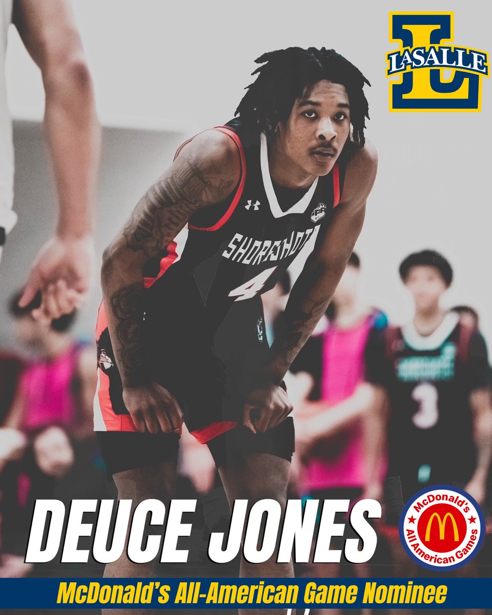 Congratulations to #LaSalleMBB signee Deuce Jones on being nominated for the McDonald’s All-American Game! 

#Authenticity | #GoExplorers🔭
