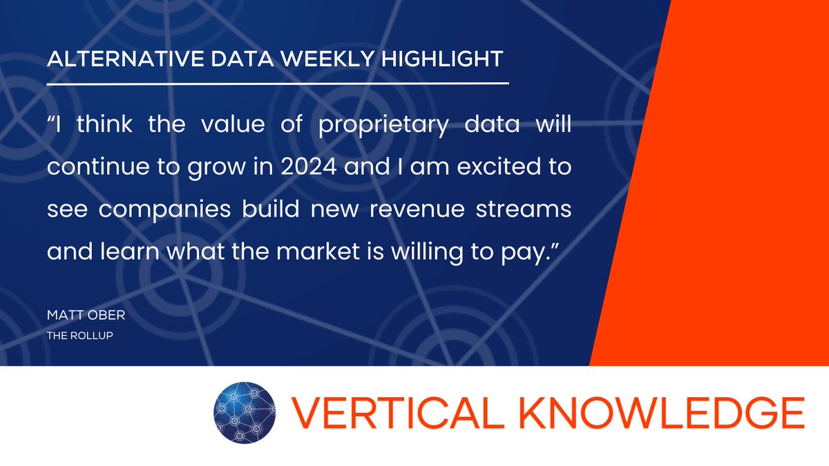 A leader in the #data industry, Matt Ober <a href="/obermattj/">Matt Ober</a> is featured in this weeks’ VK's Alternative Data Weekly newsletter. To learn the latest in the industry from VK data expert @johnfarrall - click link to subscribe.
#alternativedata #publicdata 
hubs.ly/Q02ggMDt0