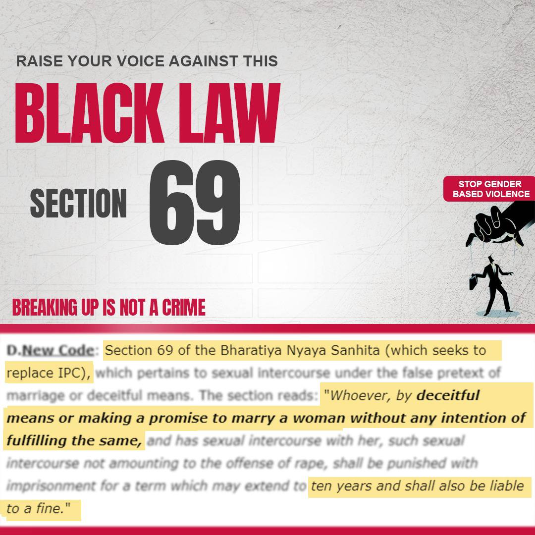 DeepikaBhardwaj's tweet photo. There was a time when rape victims weren't believed if they didn't offer extreme resistance to the man taking it as consent

But we are now in times where a woman can consent to sex with a man on promise of marriage, job, promotion but still get him punished for 10 years #69BNS https://t.co/26pmQopJhP
