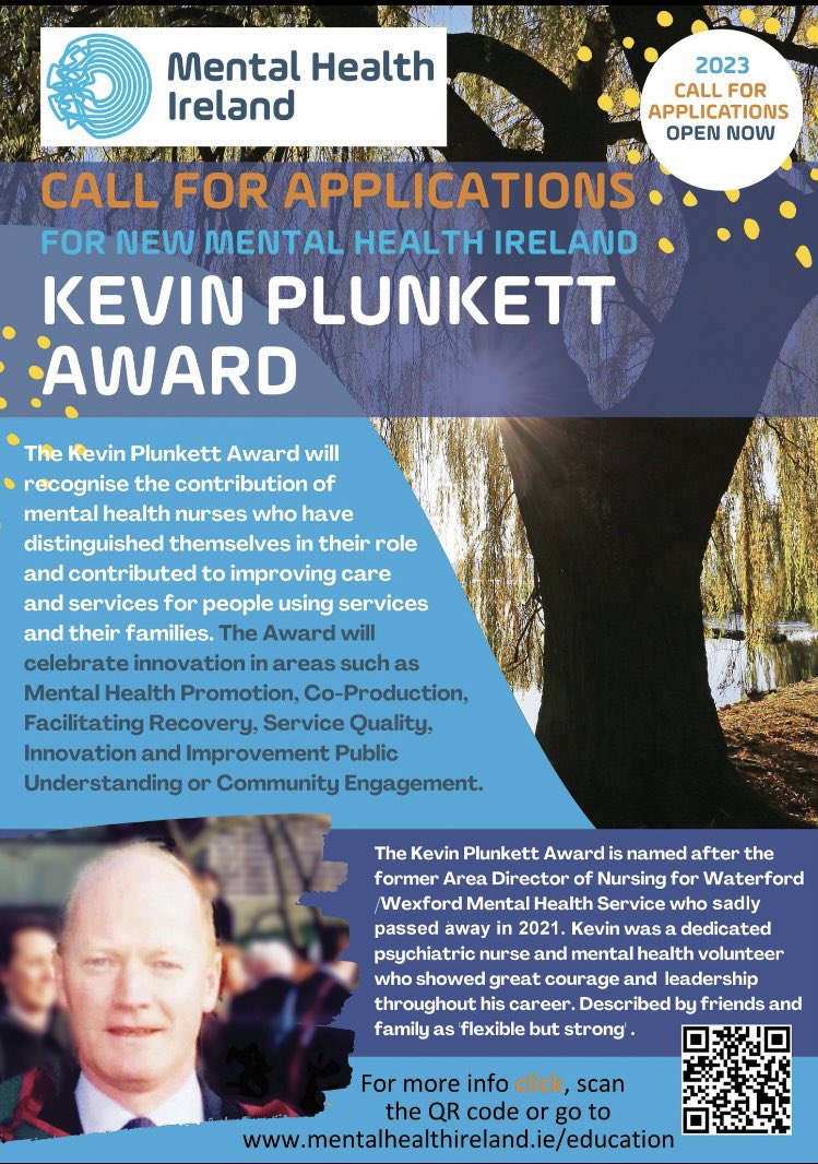 Delighted to have been awarded a Kevin Plunkett Award today for my PhD project <a href="/MentalHealthIrl/">Mental Health IRL</a> @cillmurry @louiseadoyle <a href="/JennieSynnott/">Jennie Synnott 💙</a> <a href="/TCD_SNM/">School of Nursing & Midwifery, TCD</a> <a href="/TCD_TRiCC/">Trinity Research in Childhood Centre (TRiCC)</a> <a href="/TCPHI_TCD/">TCPHI</a>  <a href="/HSEResearch/">HSE Research & Development</a> <a href="/HSELive/">HSE Ireland</a> #kevinplunkettaward