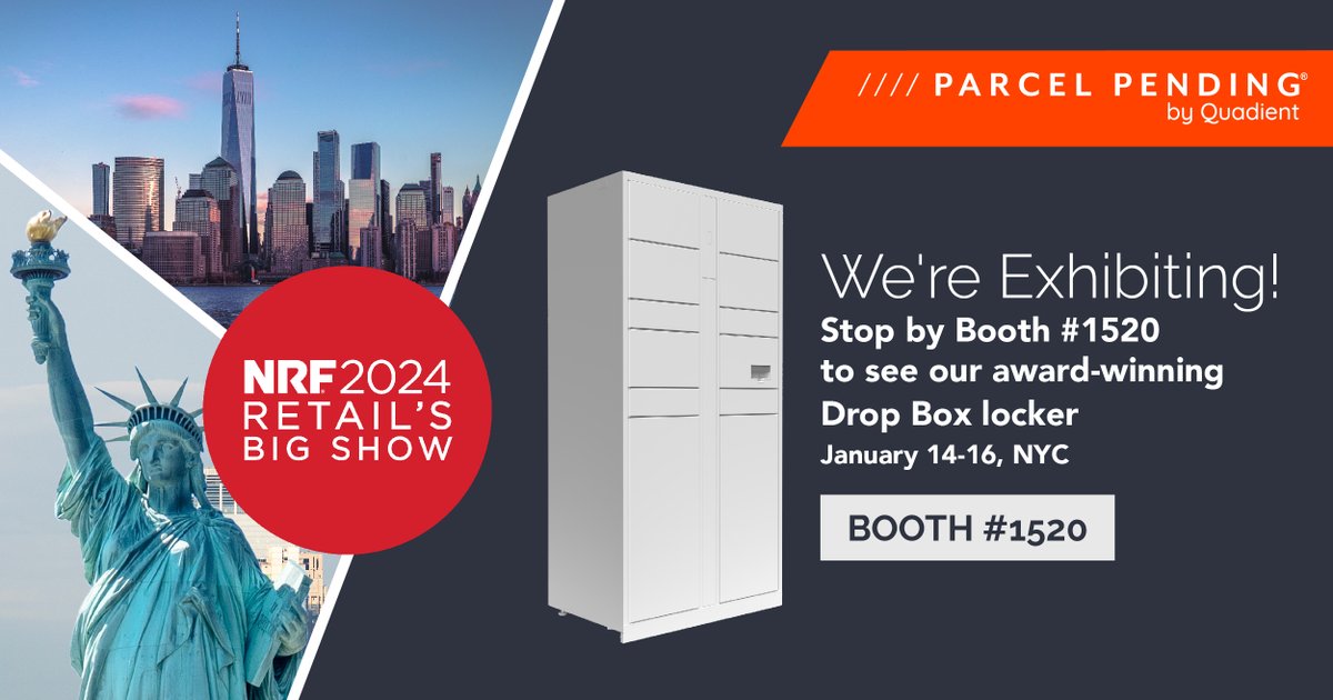 We look forward to meeting you at @NRFBigShow. Stop by booth #1520 to see Drop Box, our award-winning locker solution that makes returns a breeze. With Drop Box, printing return labels and dropping off packages is as easy as 1-2-3! Learn about Drop Box: bit.ly/41FCfSx