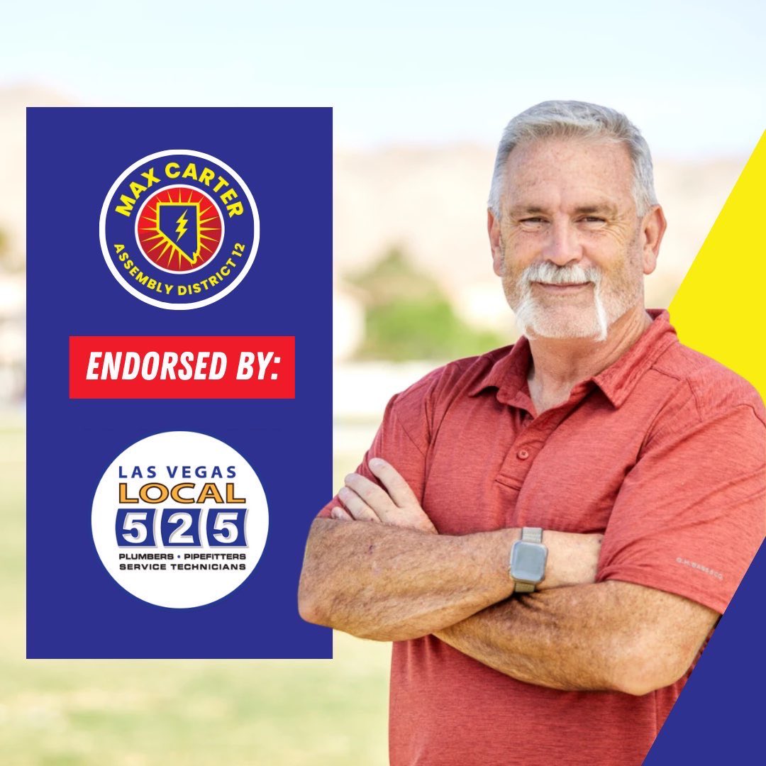 Carter4nv's tweet photo. Hardworking Nevadans, such as members from Plumbers and Pipefitters Local 525, are the backbone of our state. I am thrilled to receive their endorsement in my Re-Election Campaign for Assembly District 12
#ua525 #nvassemblydems https://t.co/L7WRLs6y01