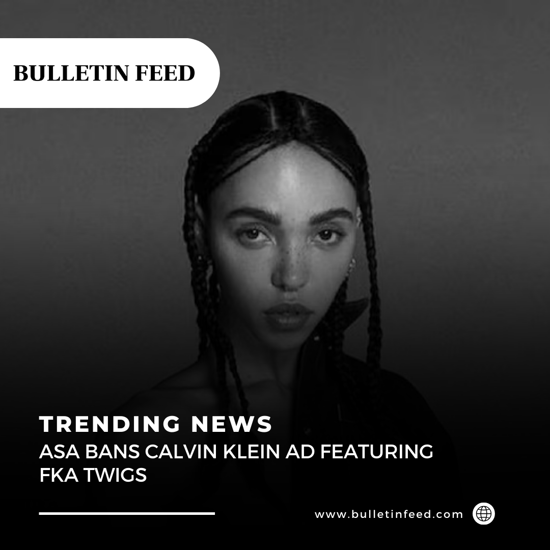 The Advertising Standards Authority (ASA) decided to ban a Calvin Klein ad featuring FKA Twigs after receiving two complaints.

 #bulletinfeed  #fka #fkare #fkatwigs #twigs #altwigs #censorship #unitedkingdom #authority #authoritymarketing #ASA #asado #calvinklein