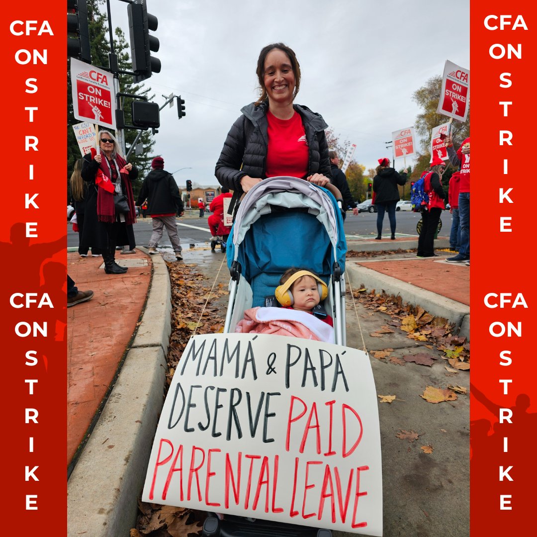 CFA_United's tweet photo. CSU faculty currently only have 30 days of paid parental leave, less than faculty and some graduate students at other universities. CSU management refuses our proposal for a minimum of 1 semester or 2 quarters for paid parental leave. 
#DoBetterCSU https://t.co/YEdYSlw4Vi