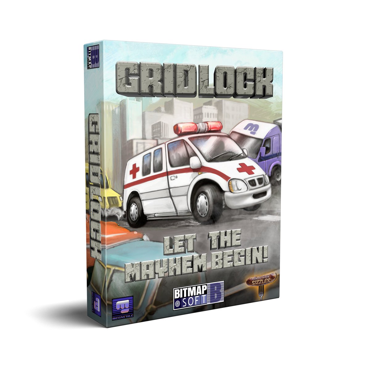 BitmapSoft's tweet photo. Gridlock: A sliding puzzle game, the play area consisting  of a top-down view of a hospital car park/parking lot, and an exit  road. Do you have what it takes to attend all the emergency calls?

Bookmark here: https://t.co/TTf8PqyBQn

#bitmapsoft #c64 #retrogaming #retrogames #gaming #foryou #megastyle