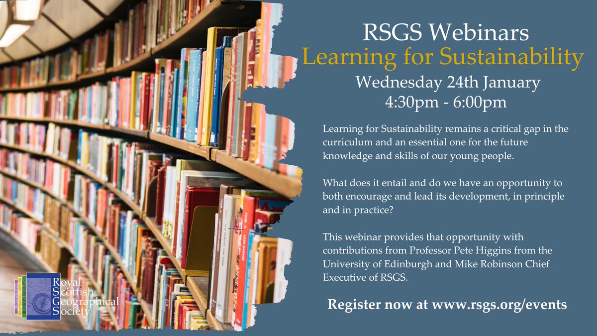 Join us for our next webinar on educational reform on 24th January! This session will focus on learning for sustainability, where we will hear from Professor Pete Higgins from the University of Edinburgh and @RSGS_CEO Mike Robinson. Register now: eventbrite.co.uk/e/rsgs-webinar…