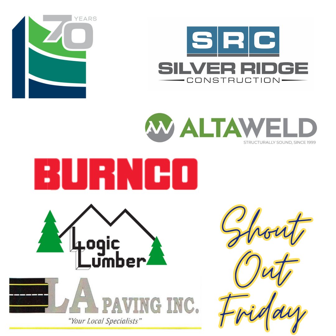 #shoutoutfriday ~ The LCA is pleased to support those in our industry.  Our feature companies this Friday are:

Silver Ridge Construction Ltd
Altaweld Inc.
Burnco Rock Products Ltd.
LA Paving Inc.
Logic Lumber

#fridayvibes #lca70 #lca #lcamember #yql