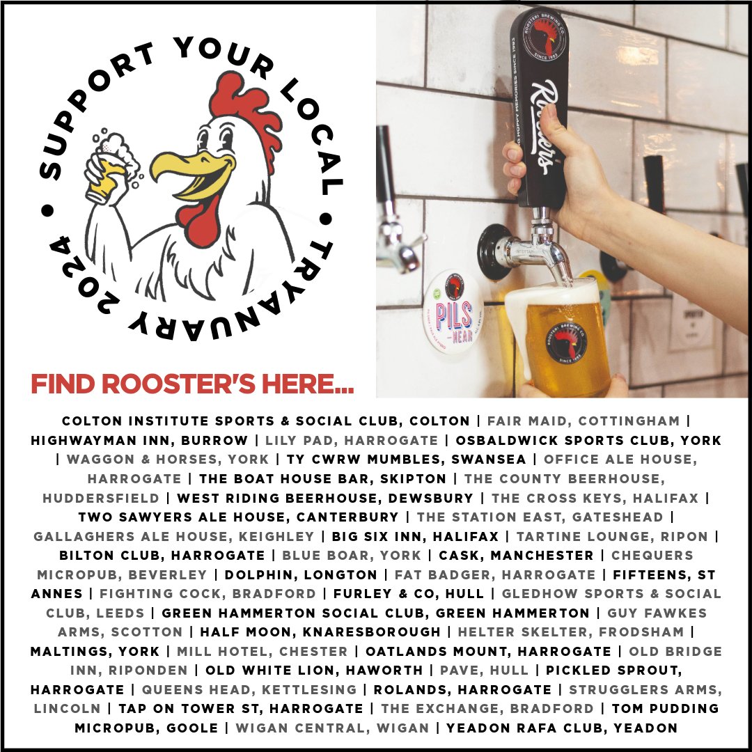 RoostersBrewCo's tweet photo. Cheers to the weekend! 🍻

Check out this convenient list of spots stocking Rooster's 🐓 https://t.co/NgYSsFRu4p
