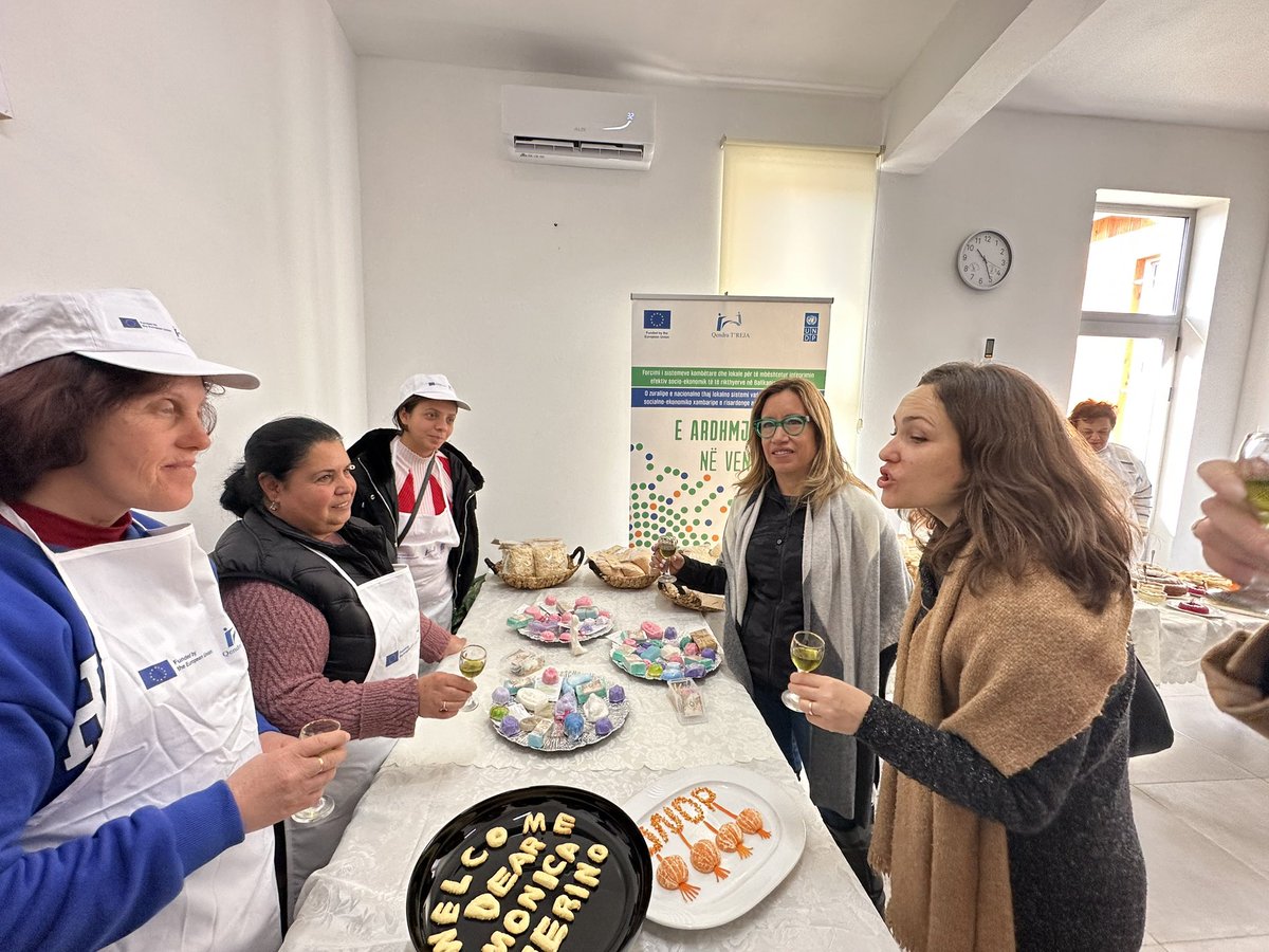 Happy to visit the Multifunctional Community Center in Devoll, established w/ @UNDPAlbania support & engage w/women returnees supported 2 kickstart their businesses in the context of the @UNDPEurasia project funded by the EU. Thanks to the Municipality 4 the commitment & p’ship