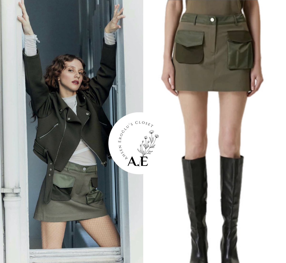 AhsenCloset's tweet photo. Ahsen X InStyle Magazine, January 2024 Issue 🩶
——
Ahsen looks gorgeous in this Max Mara Short Jersey Jacket (on sale for $976) over Outkaspeople’s Briana White Top (₺4,355), Academia’s Khaki Mini Skirt (₺3,749 via beymen) &amp; Calzedonia’s Fishnet Tights (€10.95).

#ahseneroğlu https://t.co/FI0bl925xF