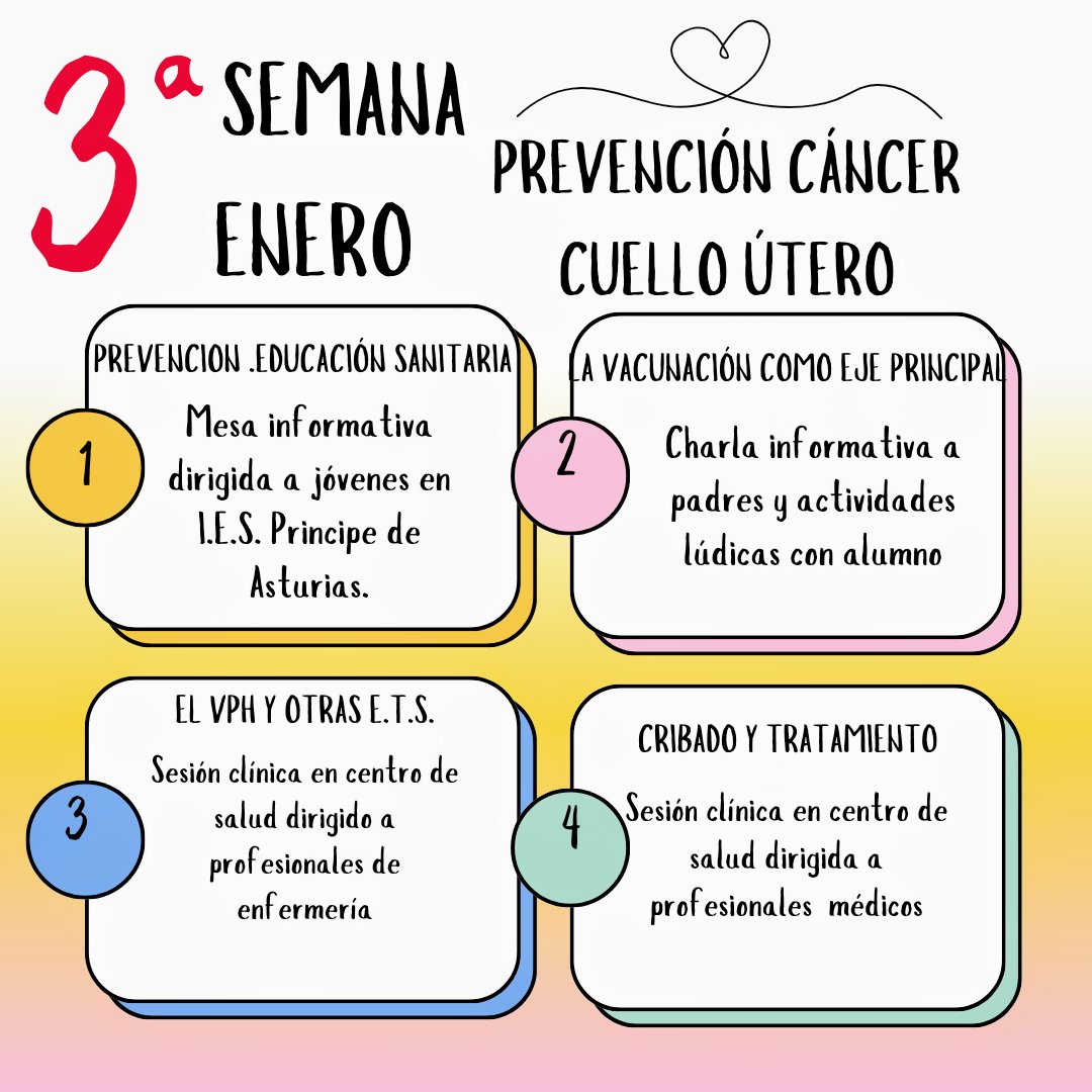 sandiegoenlared's tweet photo. 🔝🆕️3°semana Enero: semana europea de la #prevencióncancercuellouterino. Estamos ready 🥳 👉 charlas informativas para todos
↪ Acércate ¡te esperamos!👌
@aepccolposcopia
#VPH #PrevenciónCáncerCérvix #Conización #Condilomas #VIN
https://t.co/fJ5oP0slYX
https://t.co/LWJIkyrvas https://t.co/KWTnyWq2QO