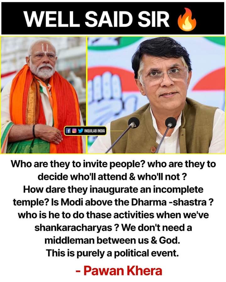 vijaythottathil's tweet image. Perfect answer by @Pawankhera Ji 👌🏼 We don’t need any middleman between us and Lord Sri Ram 💕