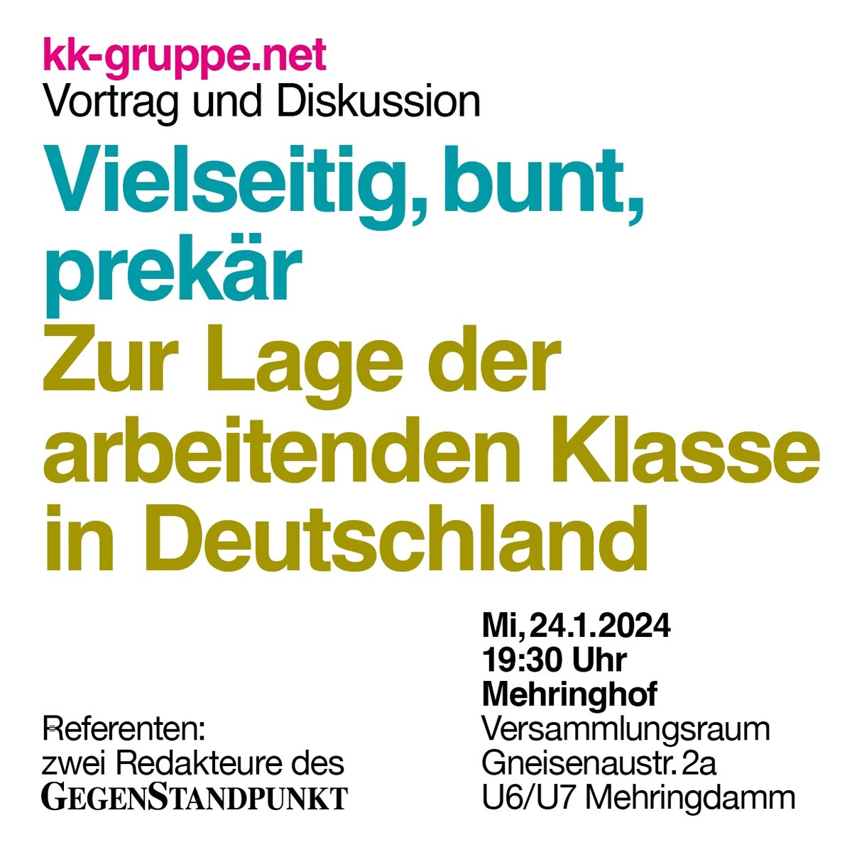 „Die Lage der arbeitenden Klasse“ – was soll das sein? Eine Geschichtsstunde über das 19. Jahrhundert, Manchester? Und überhaupt: „Arbeiter“, „Ausbeutung“, „Klassenkampf zwischen Lohnarbeit und Kapital“ – macht sich, wer heutzutage so über das bundesdeutsche Arbeitsleben (1/x)