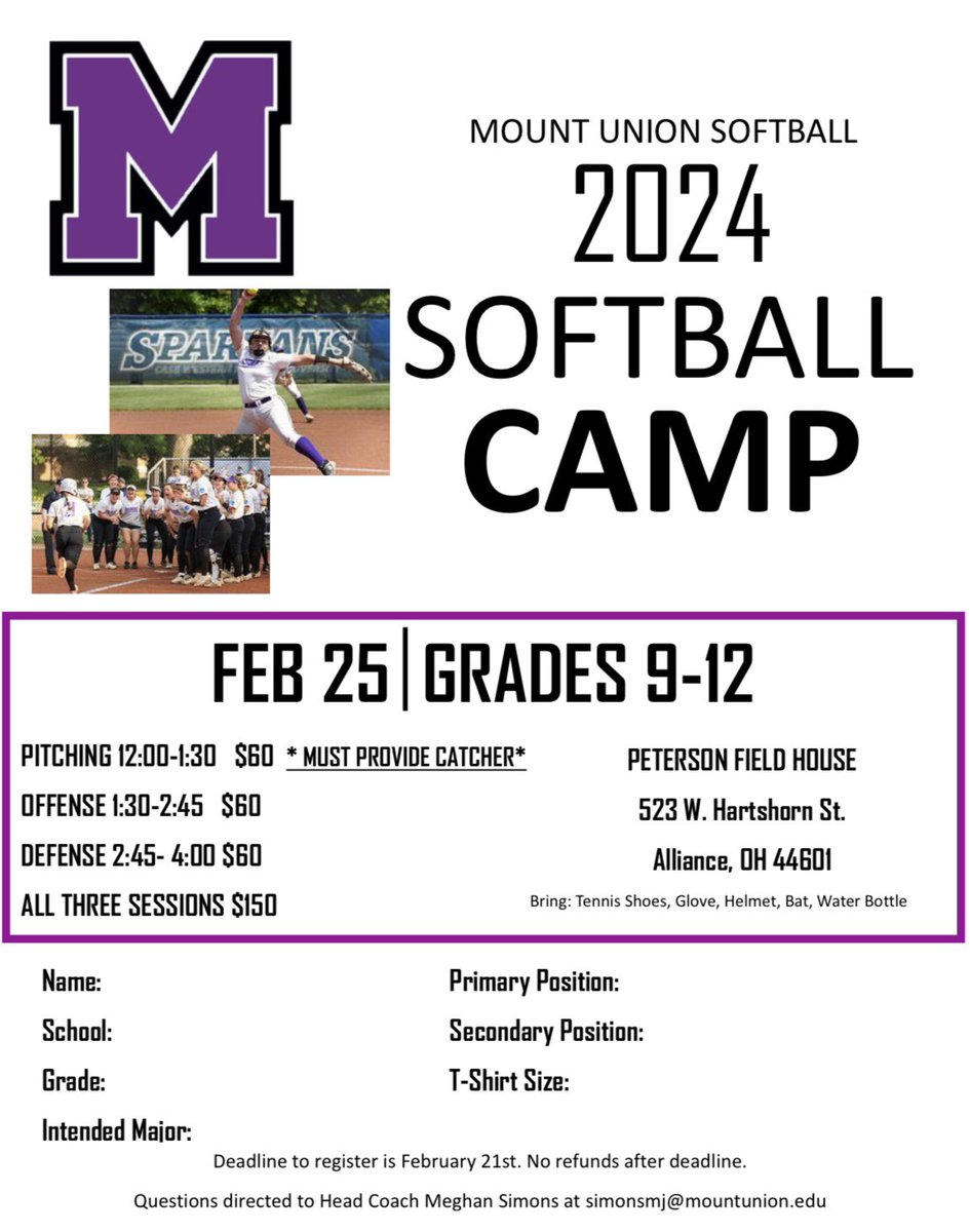 University of Mount Union Softball tweet media