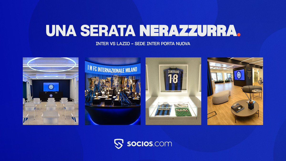 SociosItalia's tweet photo. Riyadh è troppo lontana? 

⚫️🔵Con https://t.co/oHBIaTQLWr puoi supportare l’@Inter direttamente dal cuore dei suoi uffici.

 Vivi un'esperienza da sogno! 

🔒Segui @SociosItalia
🔁Retwitta questo post
♥️Lascia un Like

In palio 2 biglietti ciascuno per 2 di voi https://t.co/ruq9oaMFeh