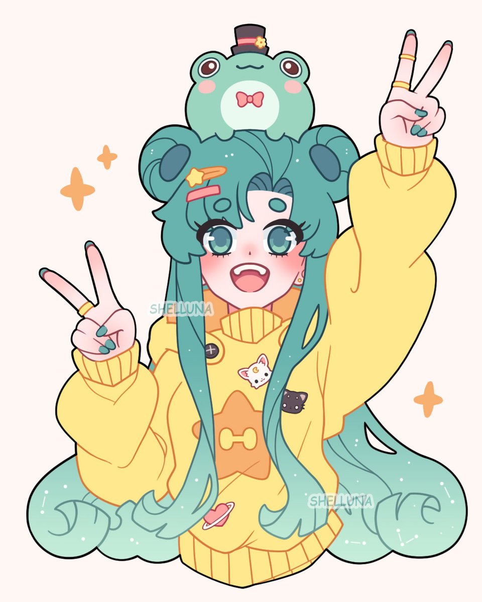 Shelluna_'s tweet image. #dtiys for (@)autumnae(.)art for reaching over 10k followers on Instagram! Yayy congrats on reaching your milestone! I had so much fun drawing this! ☺️

#drawthisinyourstyle #animegirl #kawaiiart #shelluna #kawaiifrog