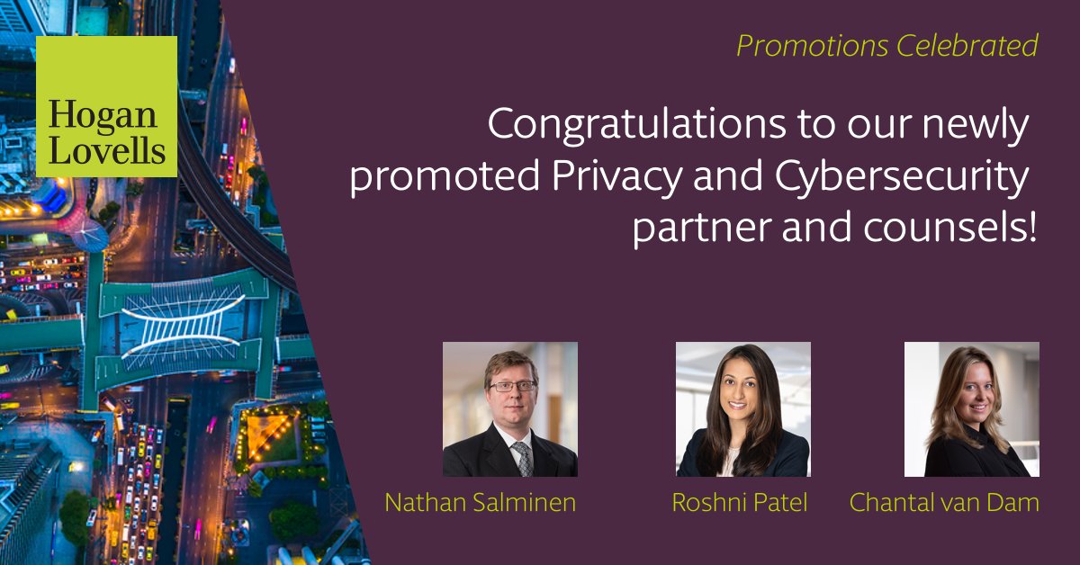 We are thrilled to announced the promotion of Nathan Salminen to partner, and Roshni Patel and Chantal van Dam to counsel. Thank you for your tremendous dedication to our practice!

Check out the full list of firm elevations here: lnkd.in/g2pEMjJu

#privacy #cybersecurity