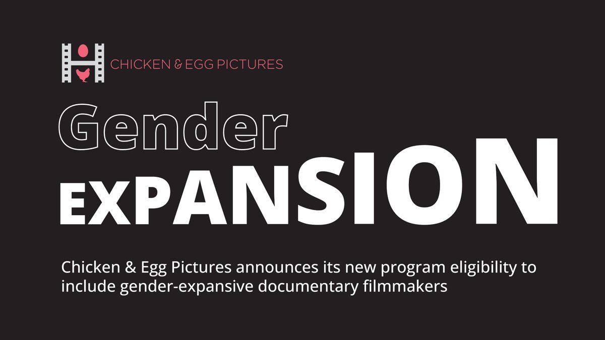 We are thrilled to announce our new program eligibility to include gender-expansive documentary filmmakers. 
Learn more about this new stage at our organization here: bit.ly/genderexpansion
#thisisonlythebeginning