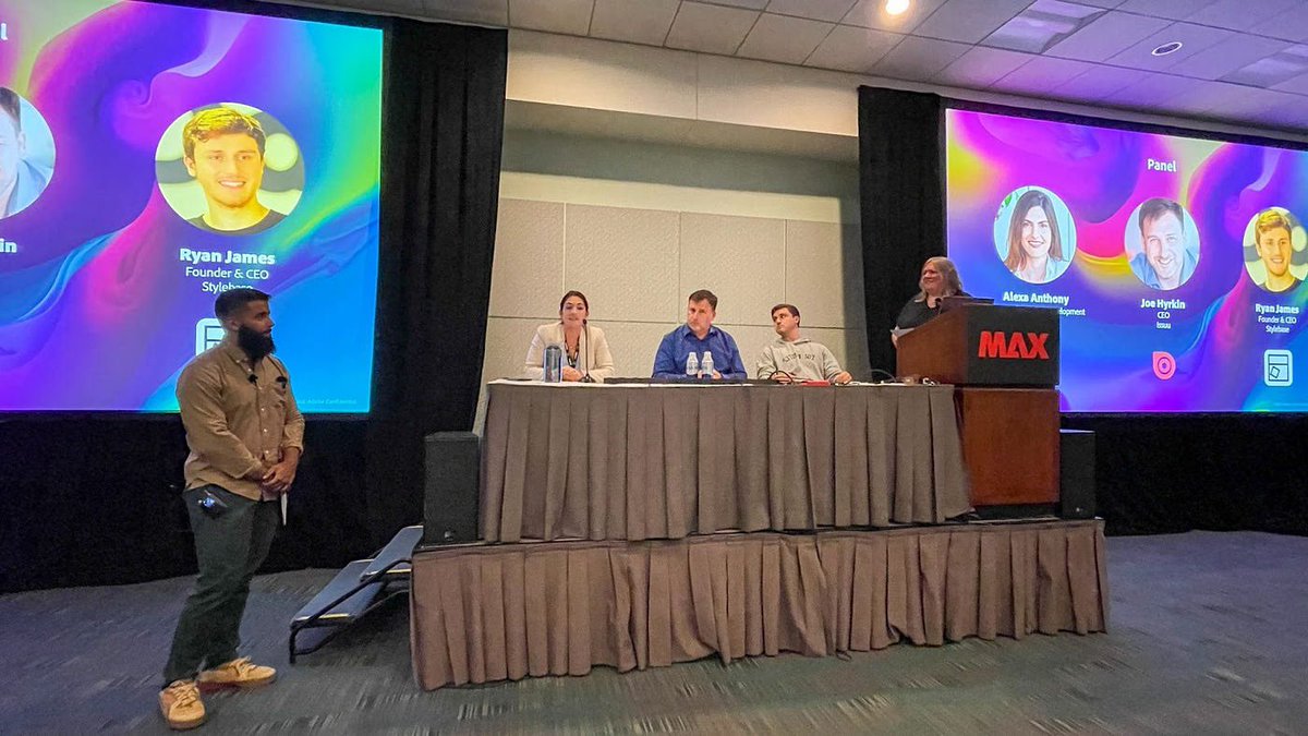 rjms96's tweet photo. I had fun speaking on this panel. Looking fwd to the next @Adobe MAX! @HiroClark https://t.co/o2NO4y8fRB