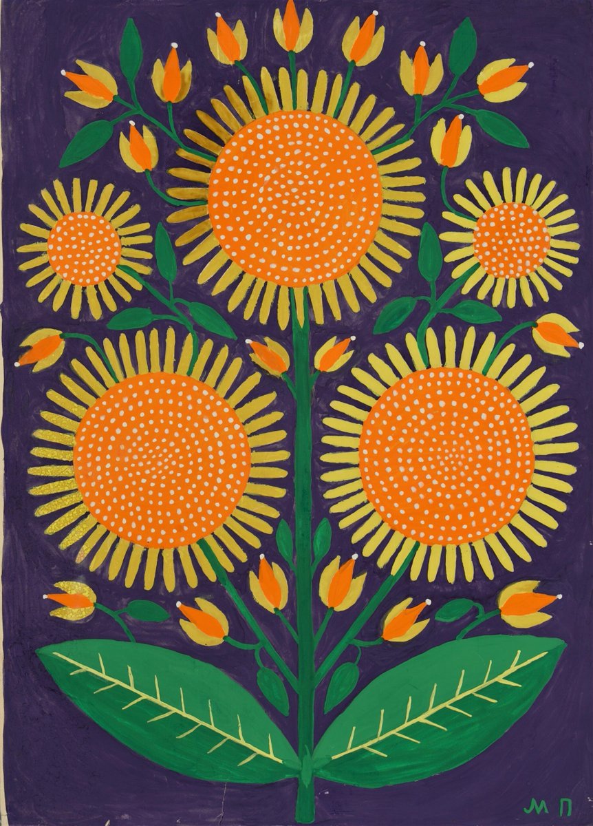 avad3s0rdre's tweet photo. #12gennaio #botd #scrivoarte #scritturebrevi #artlovers #fineart #arthistory
#NataOggi nel 1909 la pittrice ucraina #MariaPrymachenko artista naïf che ha ispirato Picasso, Matisse e Chagall
Girasoli https://t.co/XazCRDqSeK