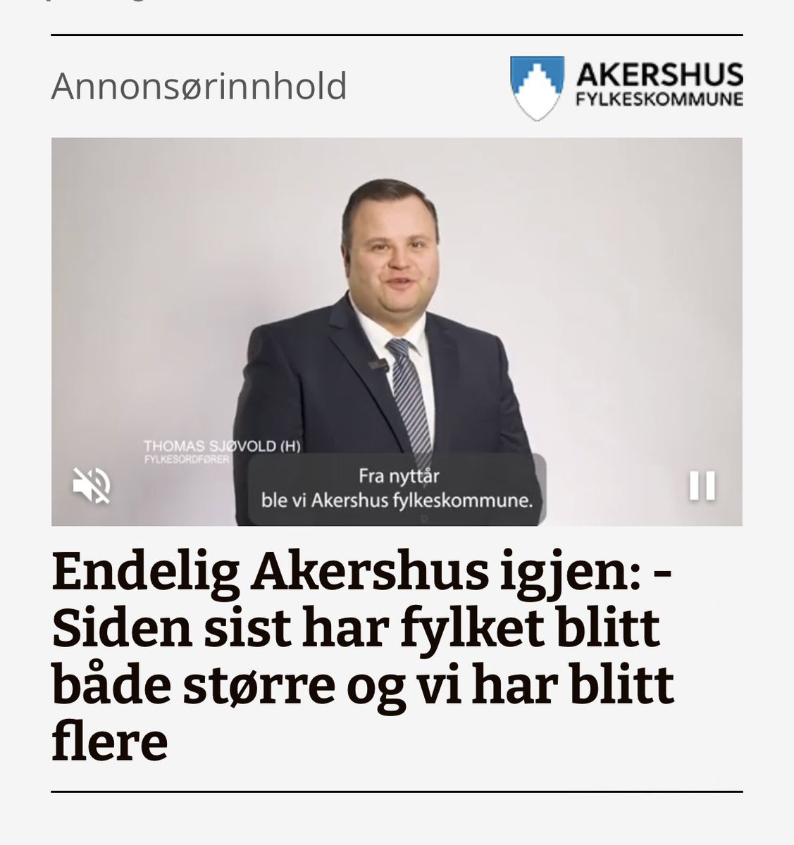 Endelig? Det var ikke noe folkekrav hverken å opprette Viken eller å gjenopprette Akershus