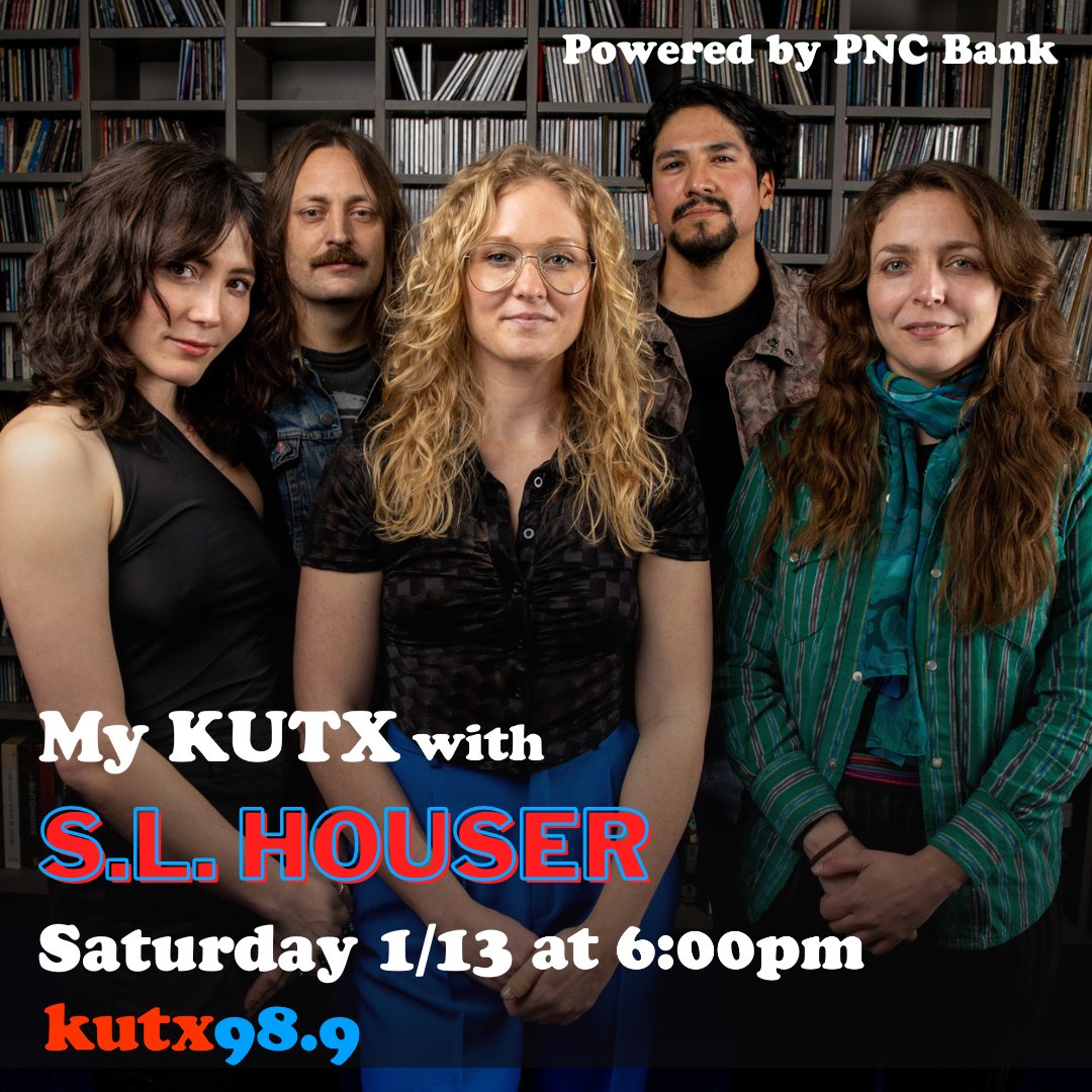 This week on My KUTX, our guest DJ is our January Artist of the Month, @shouserrr. This week, S.L. Houser is playing a mix of influences from Fugees, Fiona Apple, @radiohead, and more. Hear S.L. Houser's My KUTX this Saturday at 6pm. Powered by @PNCBank