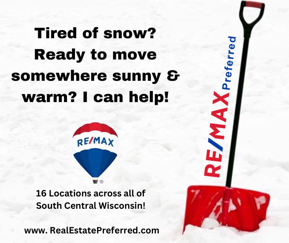 danbertelson's tweet photo. Want to get out of here?!?  Contact your friendly, professional and experienced RE/MAX agent!  🙌❄️⛄️ #madisonwi #snowday #ineedpalmtrees🌴 #PreferredProud #remax https://t.co/5IHd7KL4ar