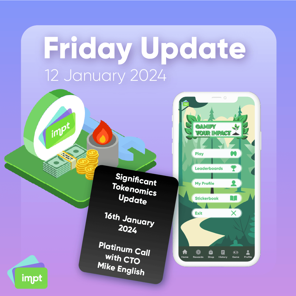 IMPT_token's tweet photo. IMPT Weekly Update - Jan 12, 2024: App Enhancements, Tokenomics Insights, and Exciting Plans Unveiled!
Exciting Developments For The IMPT APP:
This year brings exciting expansions to our Development team at IMPT, driven by your valuable feedback! #IMPTApp