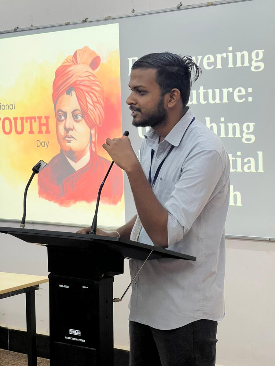 iittmnellore's tweet photo. The IITTM South Campus gathered for National Youth Day 2024: 12 January / Rashtriya Yuva Diwas as the day was  observed to commemorate the birth anniversary of Swami Vivekananda, one of the greatest philosophers and spiritual leaders.
#NationalYouthDay2024 https://t.co/Dnpc7PwBdB