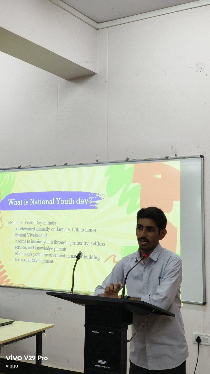 iittmnellore's tweet photo. The IITTM South Campus gathered for National Youth Day 2024: 12 January / Rashtriya Yuva Diwas as the day was  observed to commemorate the birth anniversary of Swami Vivekananda, one of the greatest philosophers and spiritual leaders.
#NationalYouthDay2024 https://t.co/Dnpc7PwBdB