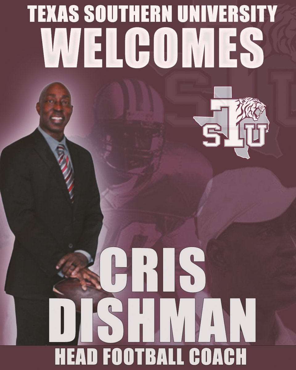 TSU names Houston Oilers legend Cris Dishman head football coach. Welcome home Coach! #TSUProud #TexasSouthern #TSU #TSUFootball tsusports.com/news/2024/1/12…