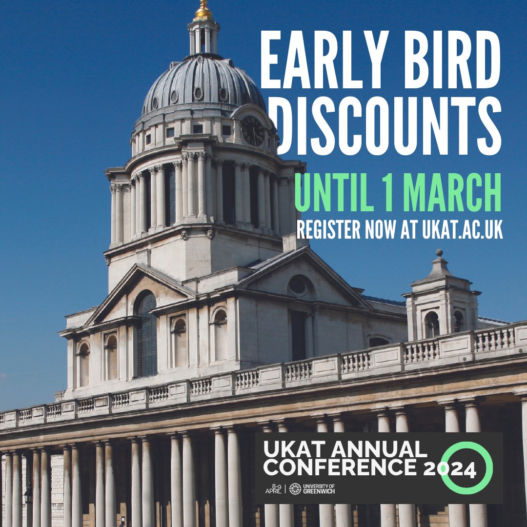 You can now register for the #UKATconf24 with an early bird discount at ukat.ac.uk/events/ukat-an…