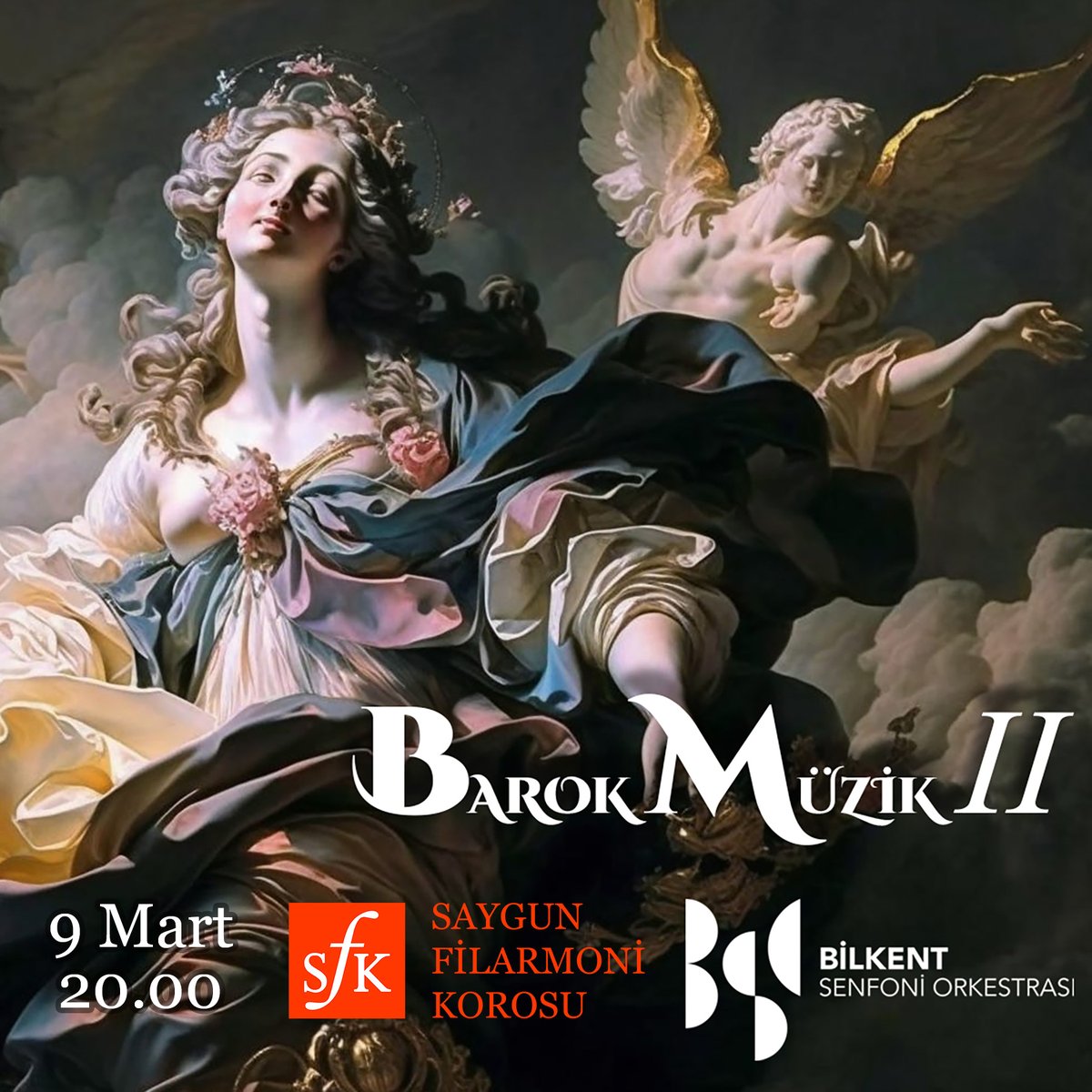Barok Müzik II konseri 9 Mart 2024, 20.00'de Bilkent Konser Salonu'nda. Tolga Atalay Ün'ün yöneteceği konserde Saygun Filarmoni Korosu Bilkent Senfoni Orkestrası ile J. S. Bach'ın "Magnificat Re Majör, BWV 243" eserini seslendirecek.
Biletler 👉🏻 bilet.bilkent.edu.tr