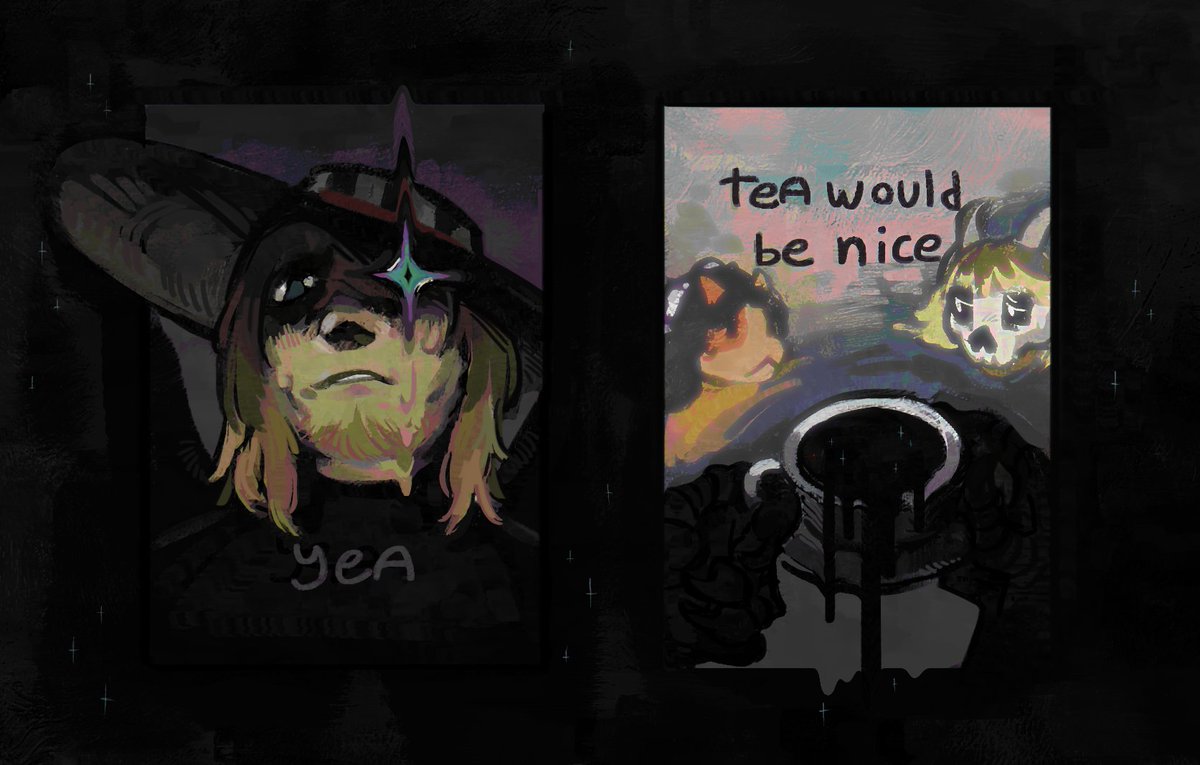 HereOnlyVoid's tweet photo. Ah yes, tea - the most popular comfort drink among the islanders

#qsmpfanart #philzafanart https://t.co/1HSPVw2cJU