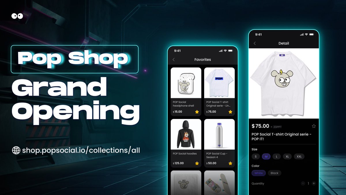 popapp_official's tweet photo. The Pop Shop Grand Opening is finally HERE!🔥🚀
Get your official exclusive #PopSocial merch at the #PopShop now before they're all gone!😎
Shop Pop NOW: https://t.co/nK3RGiCd8R

All items are available as pre-orders! Place yours now, and you can show off your #PopMerch in just 30-45 days! Happy Pop Shopping #Poppers!🛒🛍️ https://t.co/vI4MpgoLl3