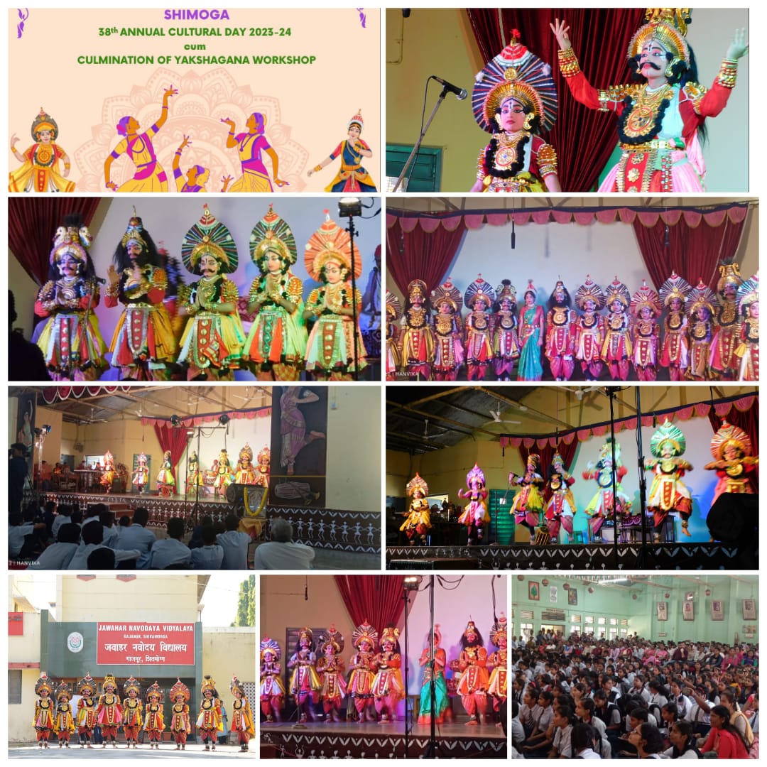 ShimogaJnv's tweet photo. 🌟 Shimoga's cultural extravaganza! 🌈
Mesmerizing journey into the vibrant world of Yakshagana at PM Shri Jawahar Navodaya Vidyalaya's Annual Day on 11-01-2024. 🎭 Talented students bring this traditional art form to life - a #YakshaganaMagic #CulturalSpectacle 🎊 https://t.co/YcqI5fPt5N