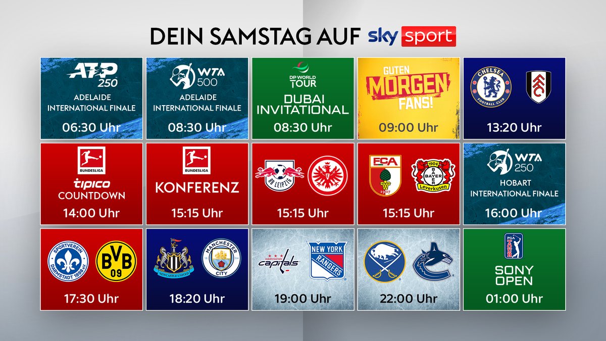 SkySportDE's tweet photo. Die Ruhe ist vorbei, wir fahren unser Programm weiter hoch - kleine Auswahl für morgen gewünscht? 😉 👇
#SkyBuli #SkyGolf #SkyTennis #SkyPL #SkyNHL #GuMoFa https://t.co/GmzxLFUlg0