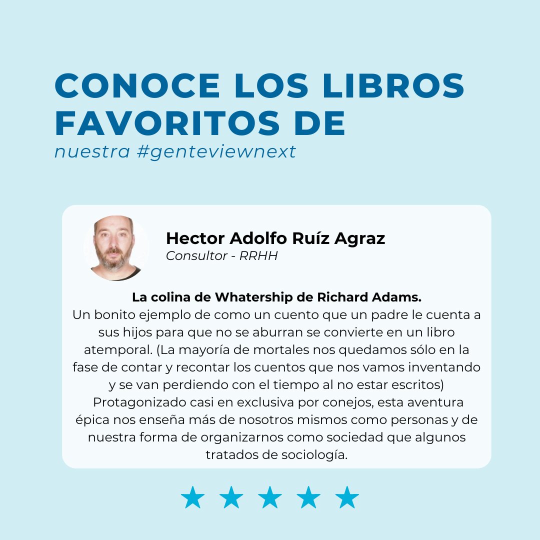 viewnext's tweet image. Volvemos con... Viernes de 𝙧𝙚𝙘𝙤𝙢𝙚𝙣𝙙𝙖𝙘𝙞𝙤𝙣𝙚𝙨! 👏😀

Nuestra #GenteViewnext nos recomiendan 𝙡𝙞𝙗𝙧𝙤𝙨 📚 traemos desde novelas intrigantes, historias de lucha y supervivencia, amor y cuentos

¿Qué hay mejor para comenzar el año? 💭💙

#RecomendacionesViewnext