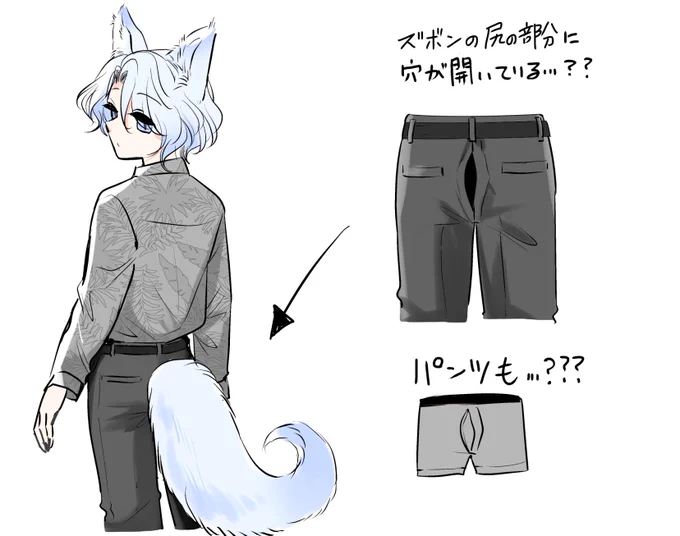 獣人系のズボンどうなってるねん問題一生気にしてる