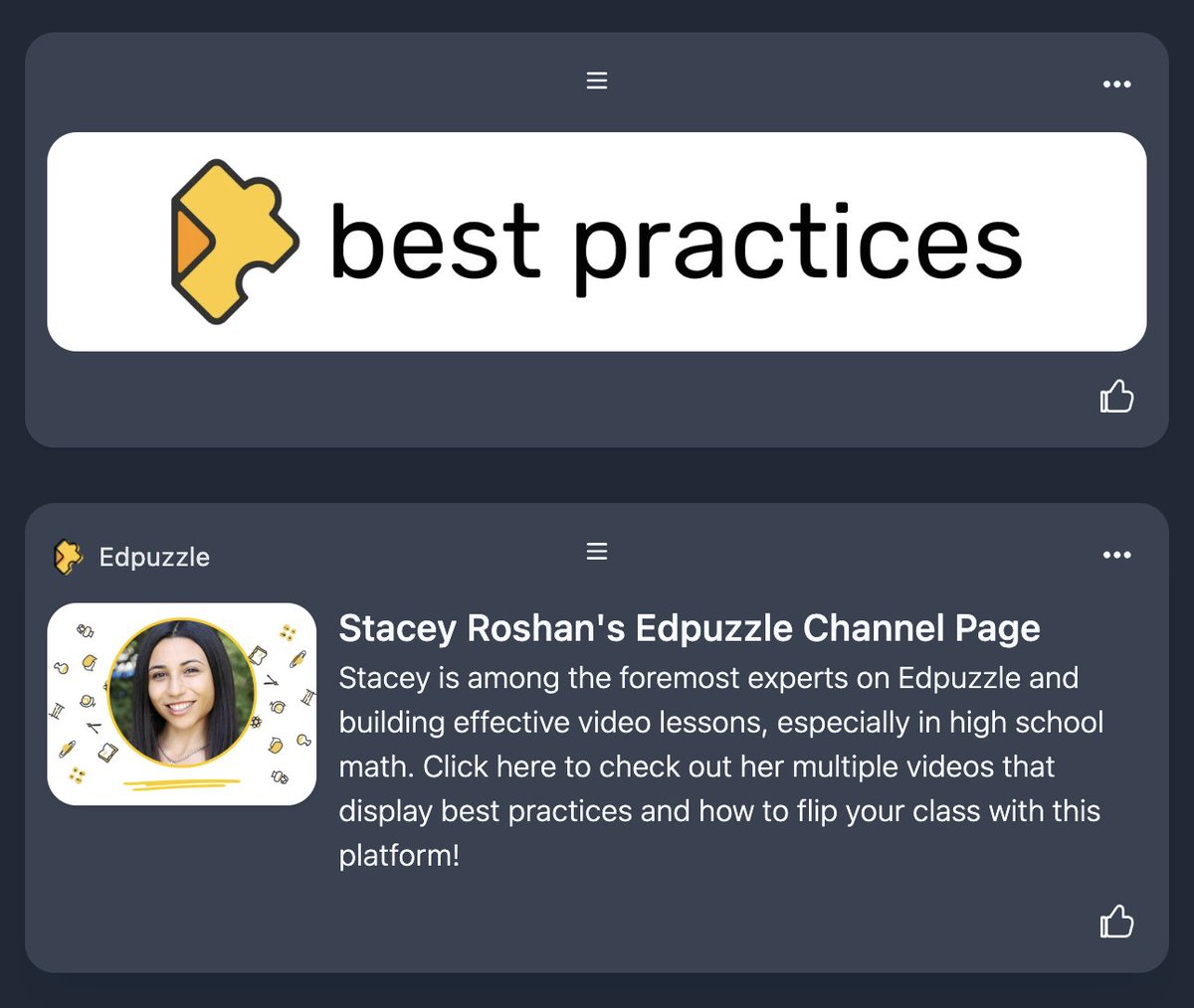 mr_isaacs_math's tweet photo. I'm 🥳 to help #teachers @LBpublicschools use @edpuzzle to the fullest! To prepare, I created the @wakelet collection 👇 &amp; I'm 🙂 to share it today. Thank you, @buddyxo &amp; @MannyDiscoTech, for your feedback + recommendations! #edtech

See why #Edpuzzleis ✨
https://t.co/B6Pl4NQEyK https://t.co/KtYAHAR7Pq