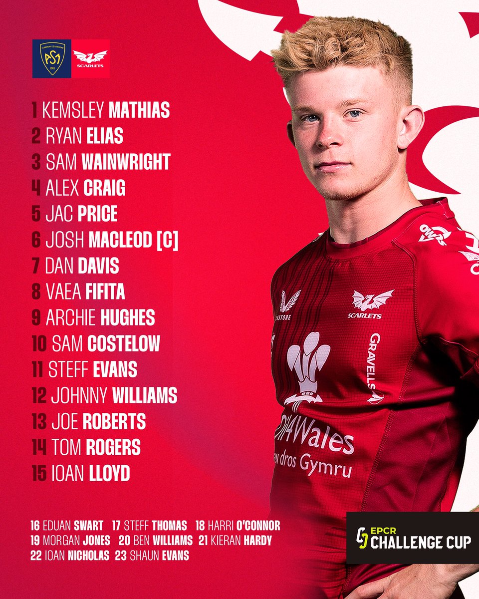 LesCompos's tweet photo. Les compos pour @ASMOfficiel - @scarlets_rugby !
⏱️ Samedi, 14h00
🏟️ Stade Marcel-Michelin, Clermont-Ferrand
#ASMSCA #ASMvSCA #ChallengeCupRugby https://t.co/iDWe9Rccs7