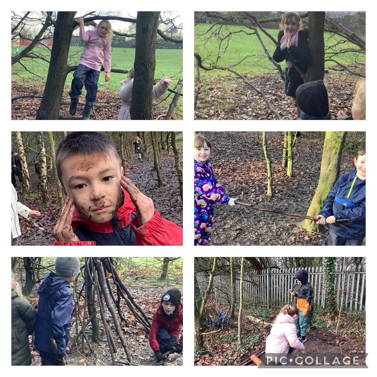 StPhilipsY3C's tweet photo. We had a fantastic first session at forest school! We loved exploring the woodland, climbing trees and making dens. #teamStPhilips @StPhilipCEAP https://t.co/0isZauzaRI